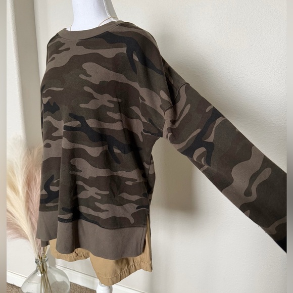 Time and Tru - Olive Military Print Sweater - Picture 7 of 11